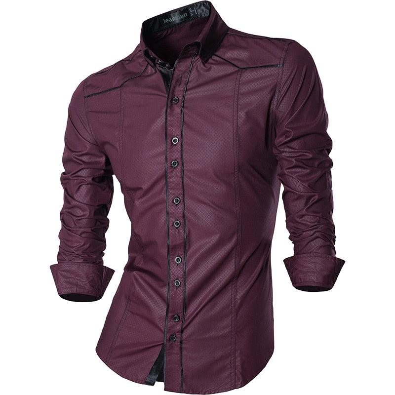 Spring Autumn Features Shirts - Men Casual Shirt - New Arrival Long Sleeve Casual Slim Fit (TM1)(CC1)(F8)