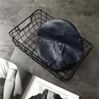 Fashion Felt Pu Leather Beret Hat - Women Cap - Female Ladies Beanie (WH8)(F44)