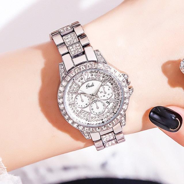 Women's Watch Rhinestone Diamond Style Ladies Wrist Watch (9WH3)(F82)