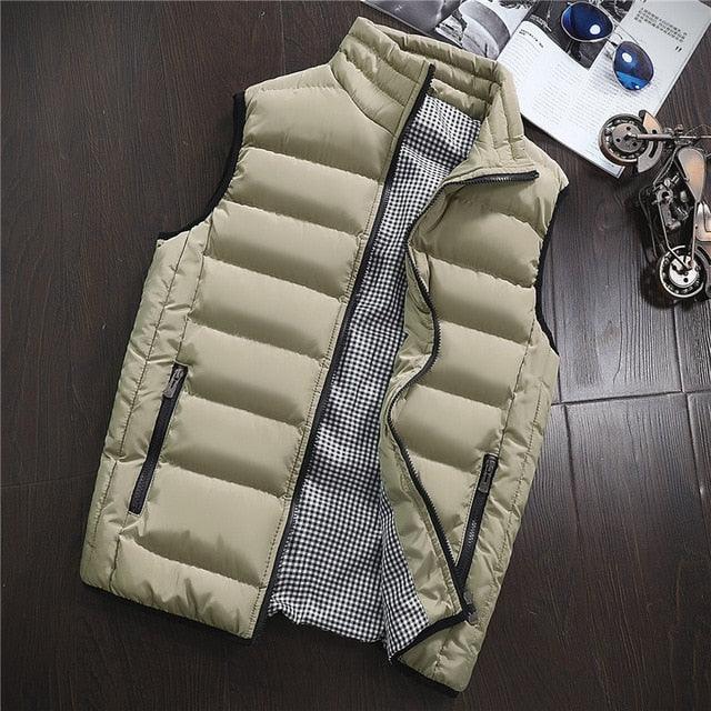 Men Winter Jackets Vests - Thick Sleeveless Jacket Coats - New Warm Waistcoat (T3M)