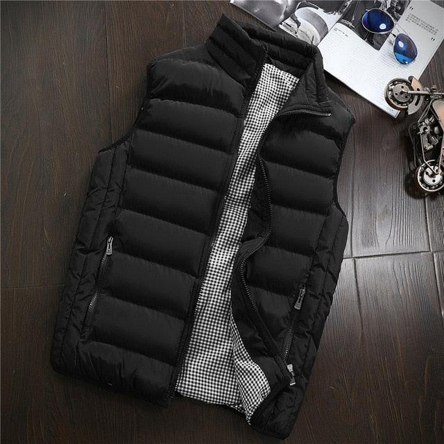 Men Winter Jackets Vests - Thick Sleeveless Jacket Coats - New Warm Waistcoat (T3M)