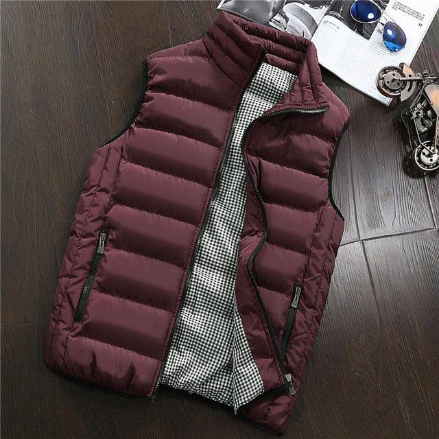 Men Winter Jackets Vests - Thick Sleeveless Jacket Coats - New Warm Waistcoat (T3M)