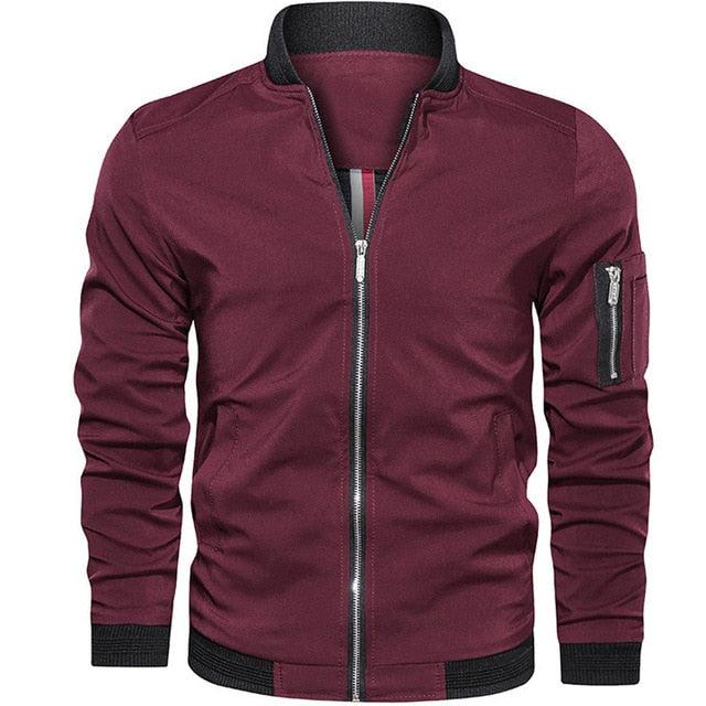 Men Bomber Jacket - Slim Male Wear Casual Windbreaker Jacket (TM3)