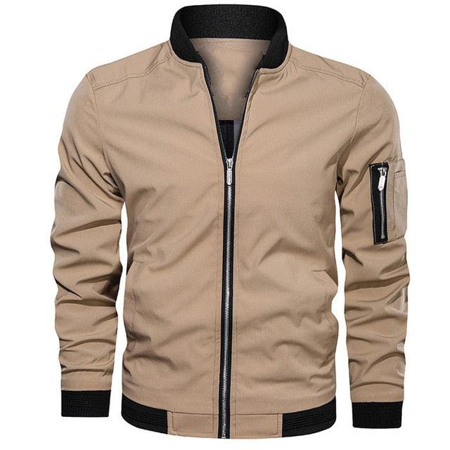 Men Bomber Jacket - Slim Male Wear Casual Windbreaker Jacket (TM3)