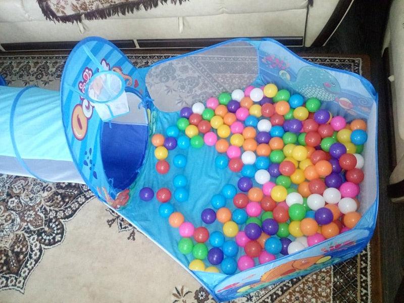 Enjoyable Toy Tunnel Tent Ocean Series - Cartoon Game Big Space - Ball Pits Portable Pool - Foldable Children Outdoor - Sports Educational (D2)(2X3)
