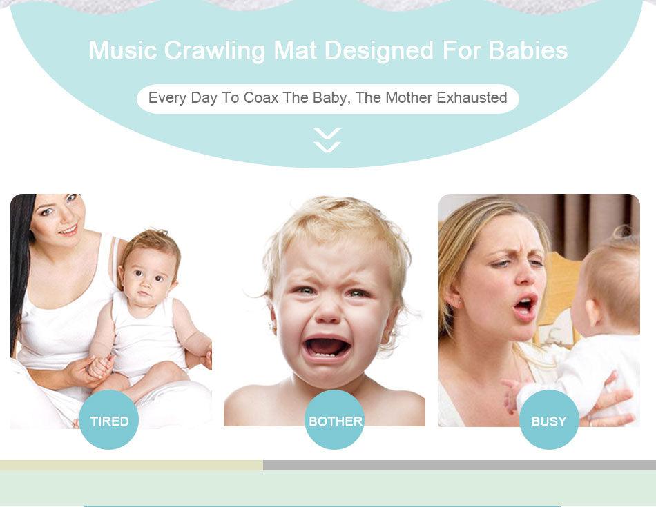 135X58CM Large Size Musical Baby Mat - Animal Theme Educational Learning Toy - Children Playing Music Mat (F2)(2X2)