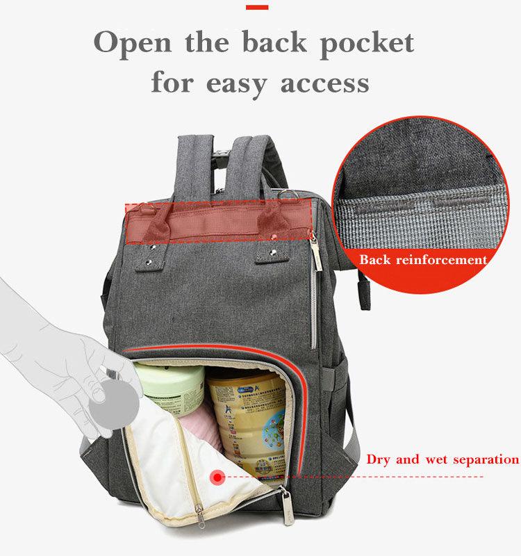 Fashion Mummy Maternity Nappy Bag - Large Capacity - Travel Backpack - Nursing Bag for Baby Care (X2)(F1)(D1)