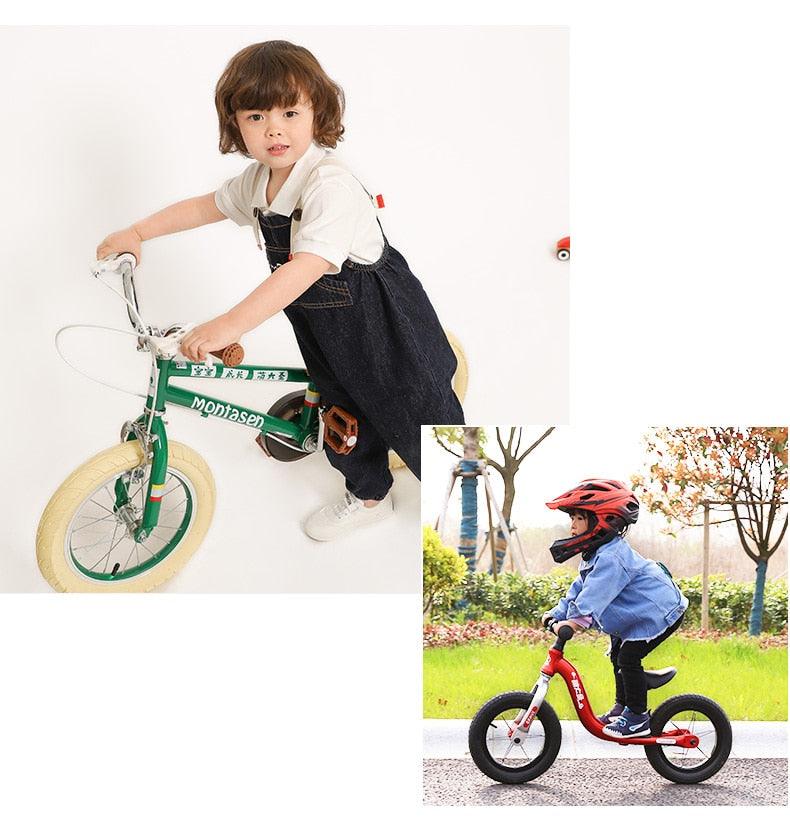 Great Children Balance Bike - Detachable Auxiliary Wheel Cycle 14/16 inch Kids Bicycle for 2-7 Years Old Kid (9X1)