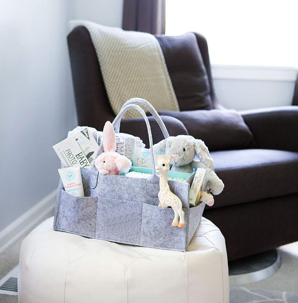 Diaper Bag Organizer Newborn Boy–Extra Large Caddy Organizer, Portable Nursery Organizer Baby Basket for Baby Necessities and New Born Babies Items. Baby Shower Gifts for Boys & Girls (3U1)(X1)