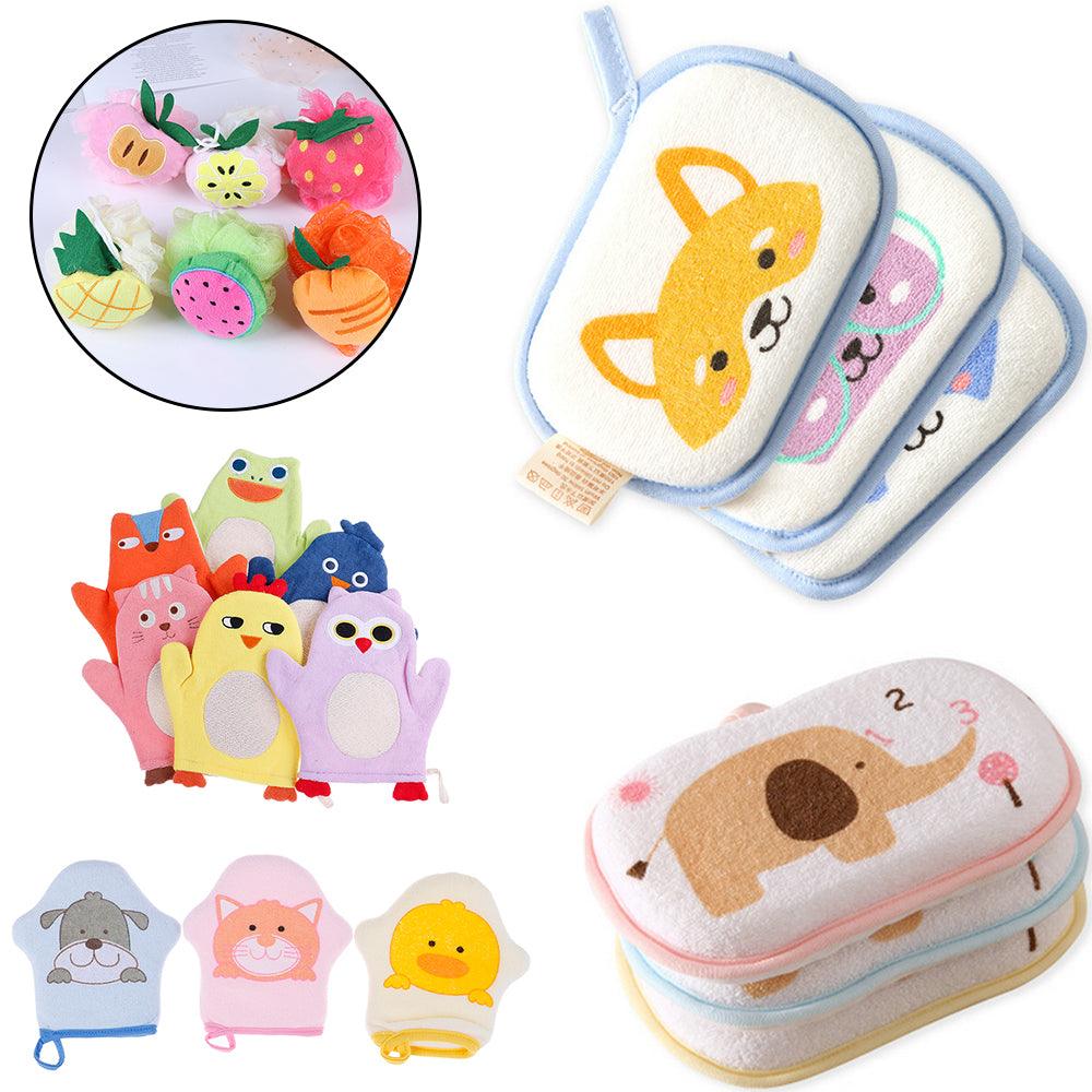 Amazing Bath Brushes Shower Products - Comfortable Soft Towel Accessories - Infant Wash Sponge Cotton (4X1)(2X1)
