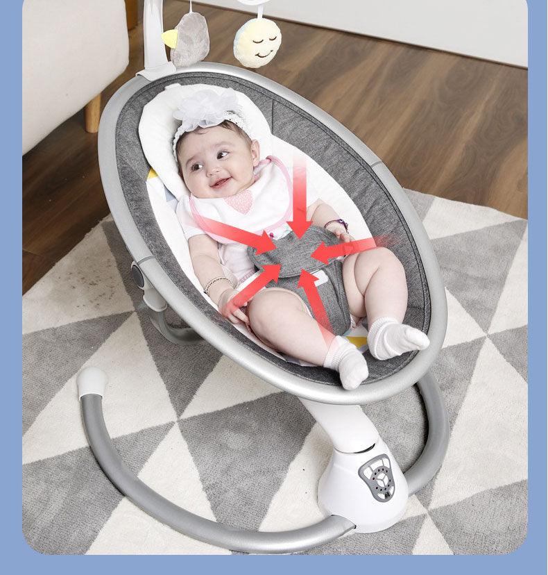 Safety Baby Rocking Chair - Baby Electric Cradle Rocking Chair 0-3 - Baby's Artifact Sleeps (X8)