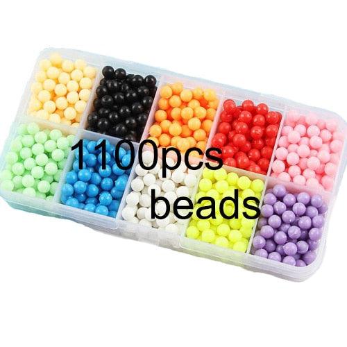 Fuse Beads Magic Water Beads DIY set - Jigsaw Pegboard 3d puzzle kids toys - Gift 8 10 years Pen Tweezer Tool (8X1)