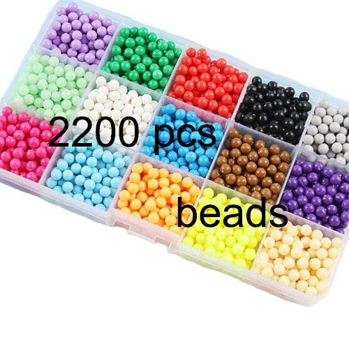 Fuse Beads Magic Water Beads DIY set - Jigsaw Pegboard 3d puzzle kids toys - Gift 8 10 years Pen Tweezer Tool (8X1)