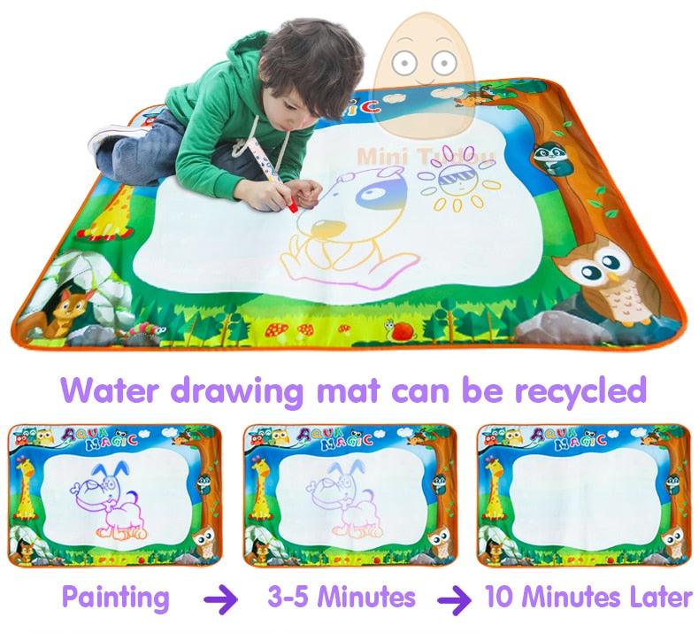 Water Toys For Boys 100*70CM Drawing Mat With Play Pen - EVA Rubber Crafts Magic Drawing Arts And Crafts For Kids (F2)(8X1)