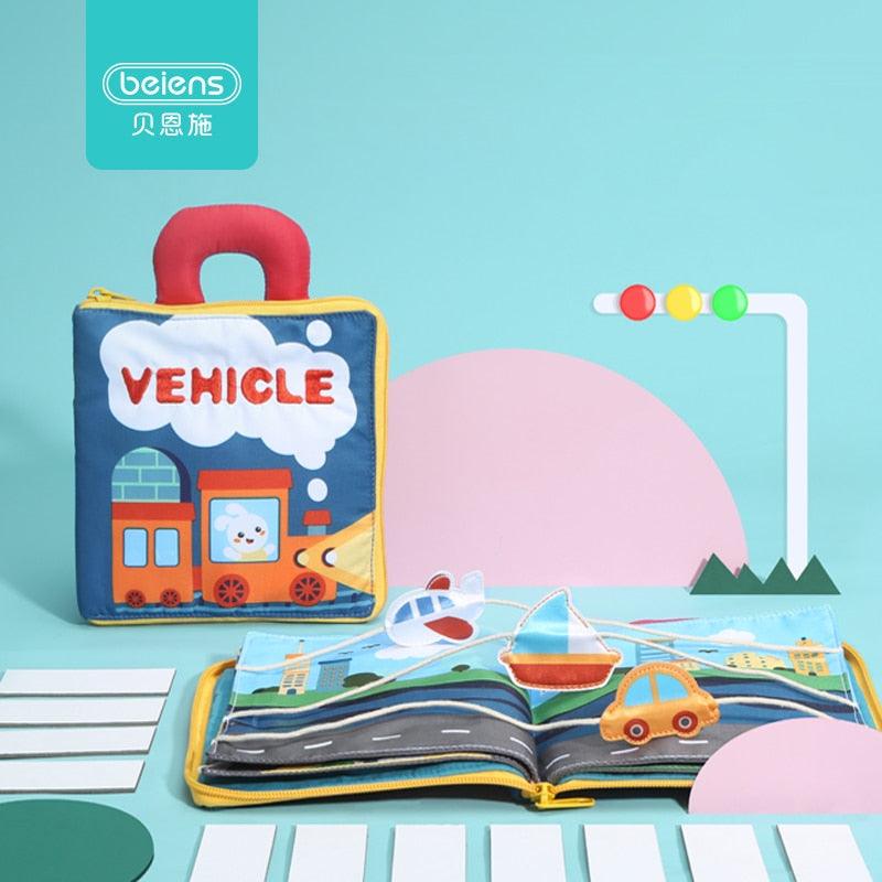 New Early Learning Baby Toys - For Children Animals, Vehicle, & Forest - Soft Cards Cloth Books For Toddlers Baby Toys (6X2)(F2)