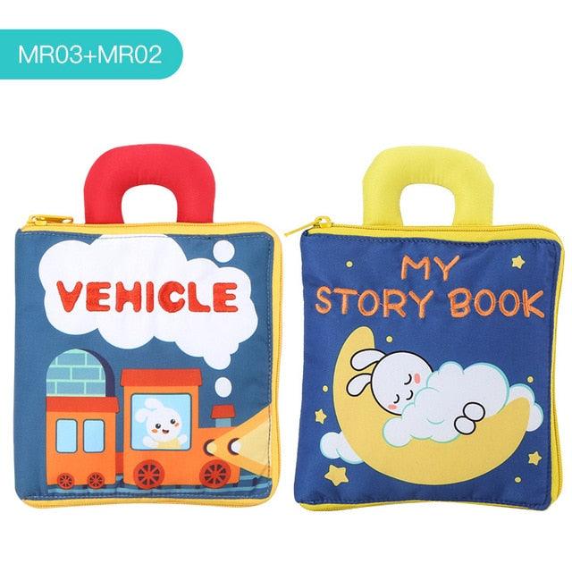 New Early Learning Baby Toys - For Children Animals, Vehicle, & Forest - Soft Cards Cloth Books For Toddlers Baby Toys (6X2)(F2)
