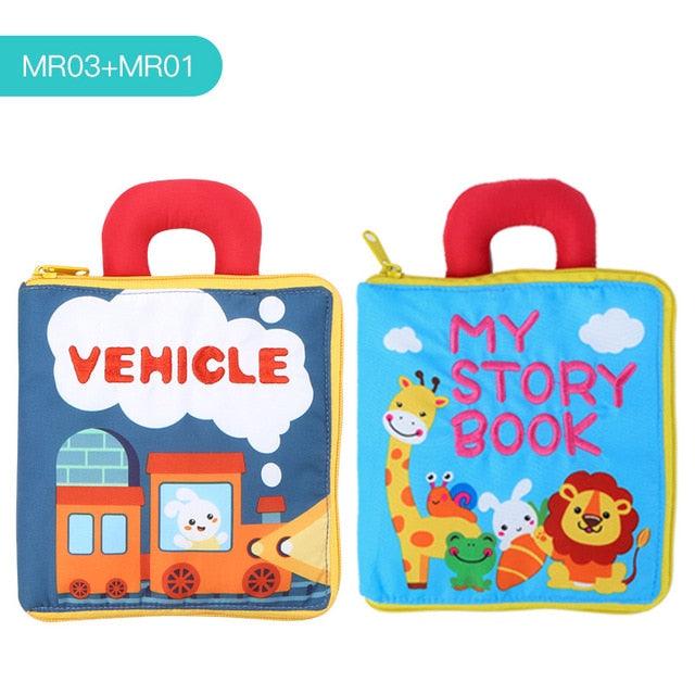New Early Learning Baby Toys - For Children Animals, Vehicle, & Forest - Soft Cards Cloth Books For Toddlers Baby Toys (6X2)(F2)