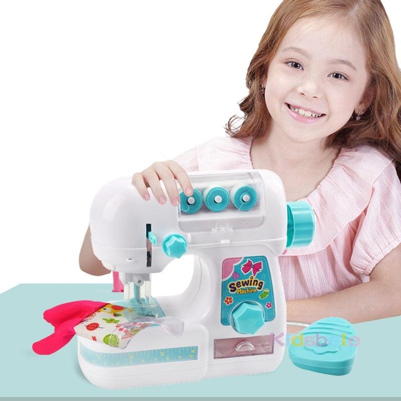Kids Sewing Machine Toy - Mini Furniture Educational Learning Design Clothing Toys - Creative Gifts For Children (D2)(1X3)