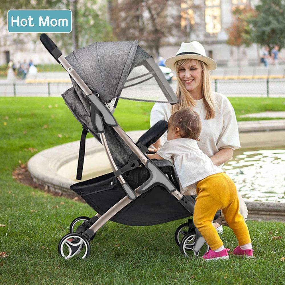 New Trend Convenience Stroller – Lightweight Umbrella Stroller with Oversized Canopy, Extra-Large Storage and Compact Fold (1U01)(X3)