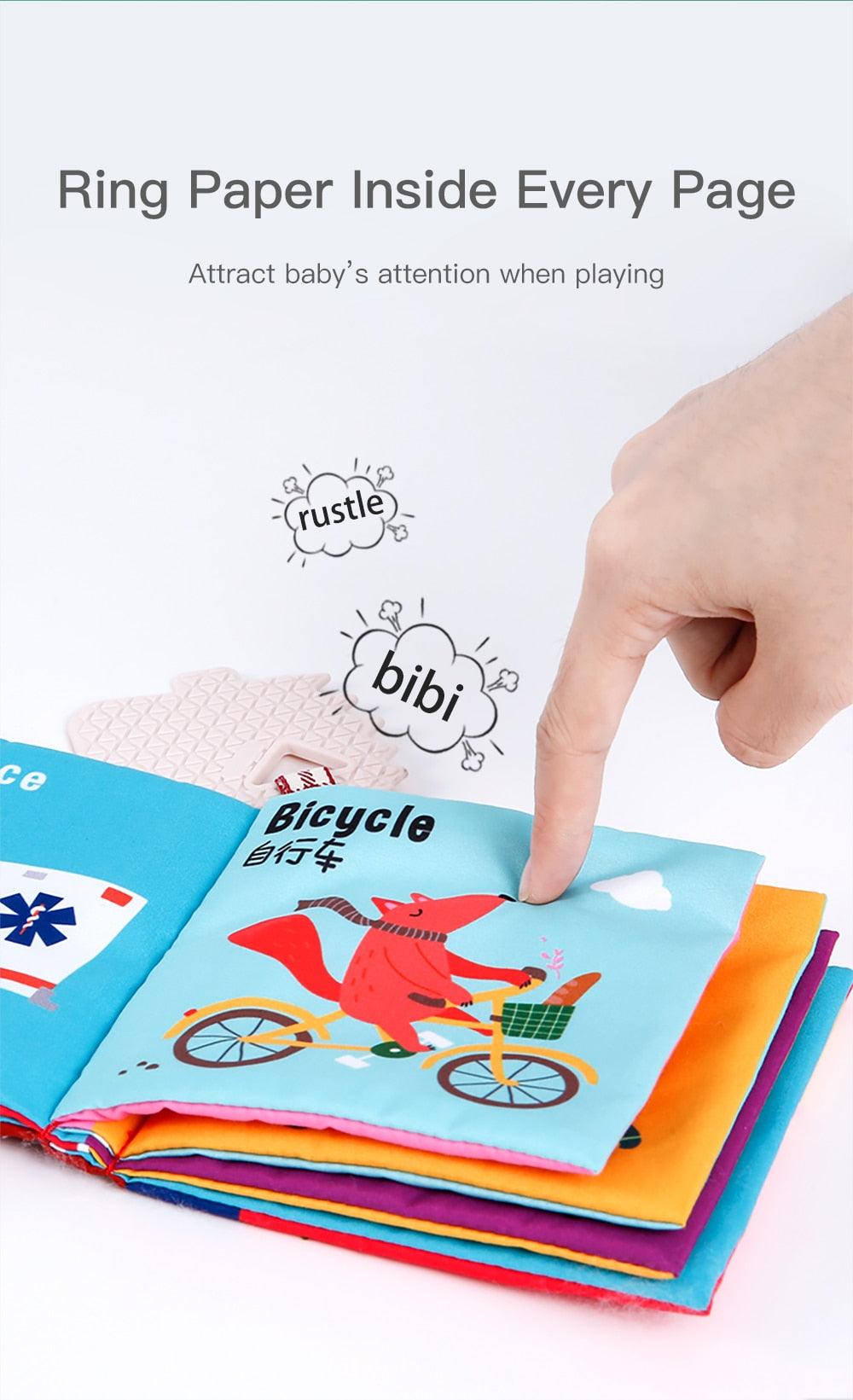Great Baby Books - 6PCS Black White Cloth Book For Early Educational Toys - Soft Quiet Book Bath - Kids Learning (D2)(6X2)