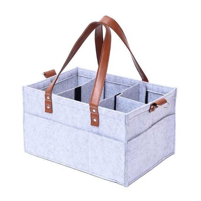 High capacity Layered Storage Baby Diaper Caddy Large Organizer Bag Portable Basket for Car Bedroom Travel Storage Changing Table (X1)(F1)