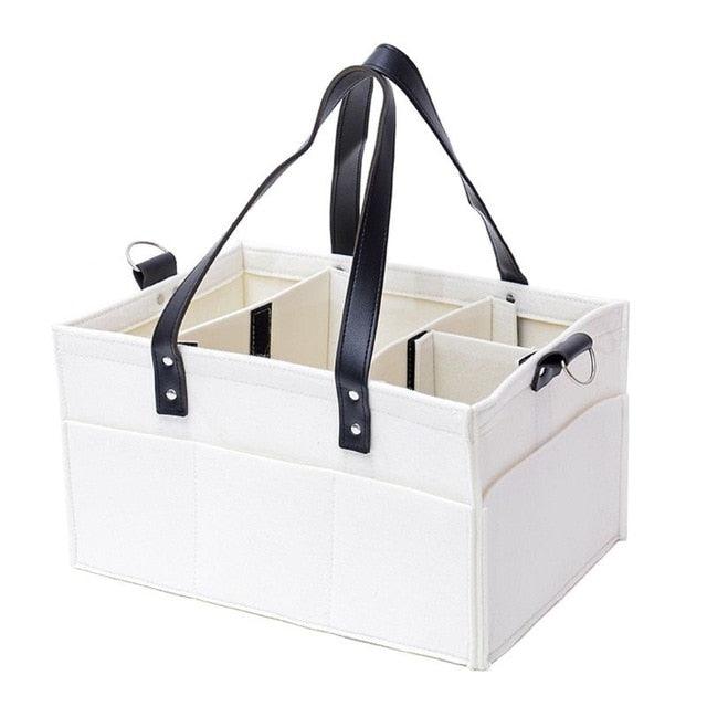 High capacity Layered Storage Baby Diaper Caddy Large Organizer Bag Portable Basket for Car Bedroom Travel Storage Changing Table (X1)(F1)
