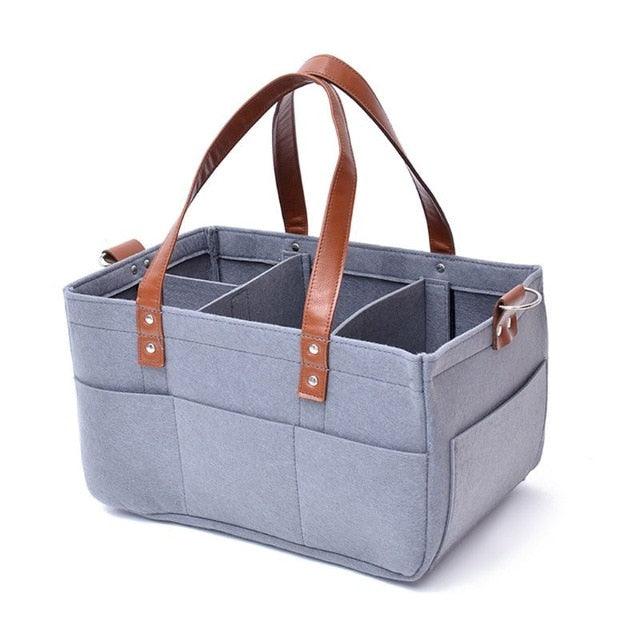 High capacity Layered Storage Baby Diaper Caddy Large Organizer Bag Portable Basket for Car Bedroom Travel Storage Changing Table (X1)(F1)