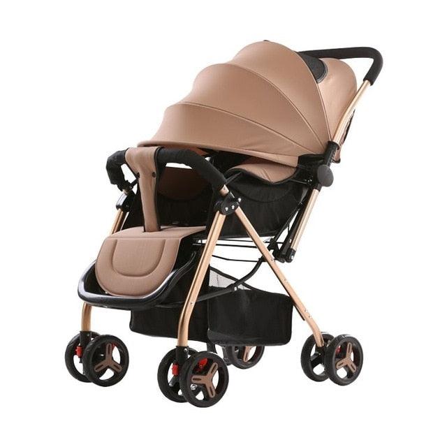 Two-way Push Baby Stroller - Infant Reversible Bassinet Pram, Foldable Push chair with Adjustable Canopy, Storage Basket (1U01)(X3)