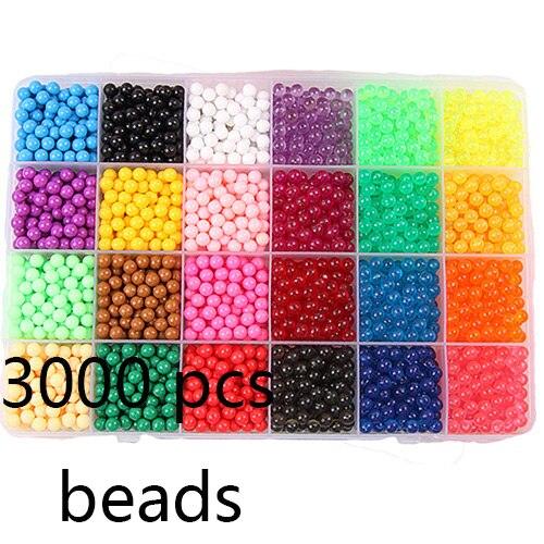 Fuse Beads Magic Water Beads DIY set - Jigsaw Pegboard 3d puzzle kids toys - Gift 8 10 years Pen Tweezer Tool (8X1)