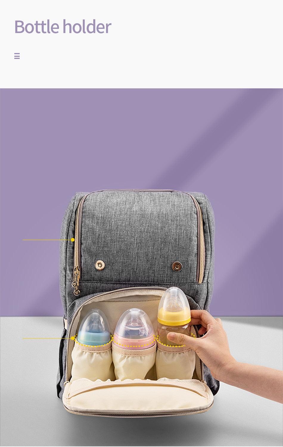 Fashion Baby Diaper Organizer Bag with Insulated Cup Holder Multi-Pocket (X2)