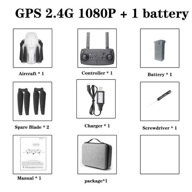 Great S162 Drone - GPS 4K HD 1080P 5G Wifi FPV - Quadcopter Flight - Smart Return Drones Pro Toys (5X2)(RLT)