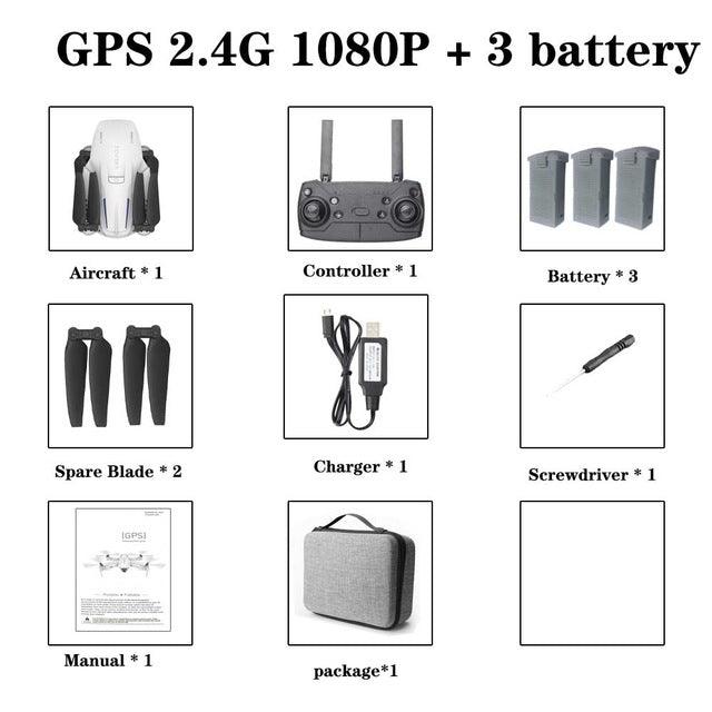 Great S162 Drone - GPS 4K HD 1080P 5G Wifi FPV - Quadcopter Flight - Smart Return Drones Pro Toys (5X2)(RLT)