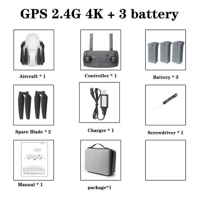 Great S162 Drone - GPS 4K HD 1080P 5G Wifi FPV - Quadcopter Flight - Smart Return Drones Pro Toys (5X2)(RLT)