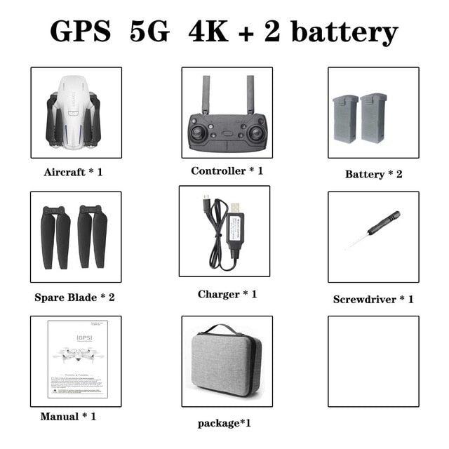 Great S162 Drone - GPS 4K HD 1080P 5G Wifi FPV - Quadcopter Flight - Smart Return Drones Pro Toys (5X2)(RLT)