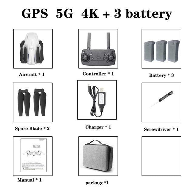 Great S162 Drone - GPS 4K HD 1080P 5G Wifi FPV - Quadcopter Flight - Smart Return Drones Pro Toys (5X2)(RLT)
