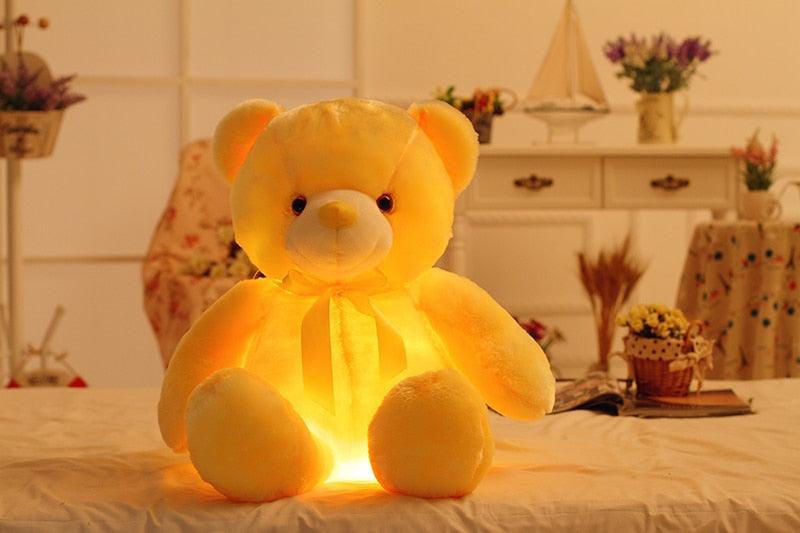 Gorgeous 50cm Creative Light Up LED Teddy Bear - Stuffed Animals Plush Toy - Colorful Glowing - Christmas Gift For Kids Pillow (9X2)(3X4)