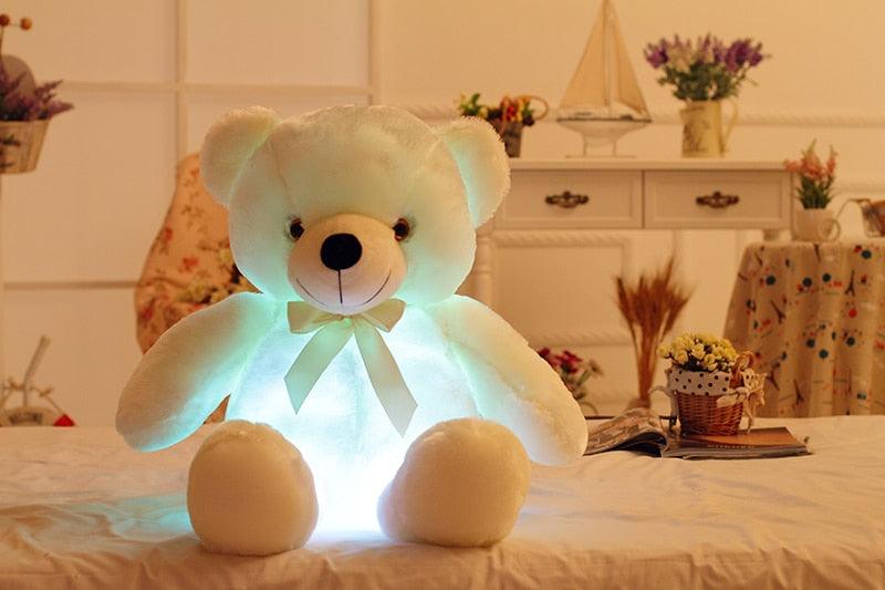 Gorgeous 50cm Creative Light Up LED Teddy Bear - Stuffed Animals Plush Toy - Colorful Glowing - Christmas Gift For Kids Pillow (9X2)(3X4)