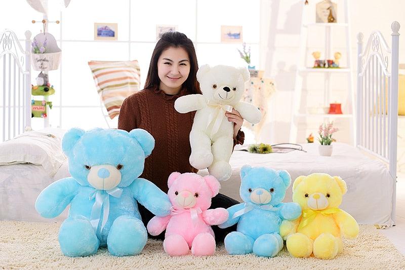 Gorgeous 50cm Creative Light Up LED Teddy Bear - Stuffed Animals Plush Toy - Colorful Glowing - Christmas Gift For Kids Pillow (9X2)(3X4)
