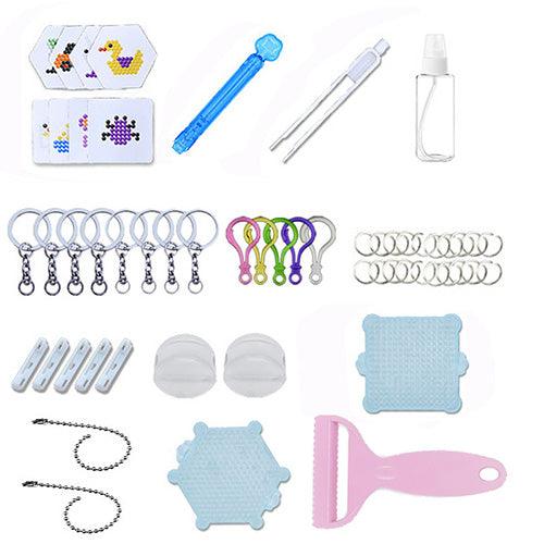 DIY Fuse Beads Magic Water Creative beads set Pen - Tweezer Pegboard Kit Accessories Gift Children (8X1)