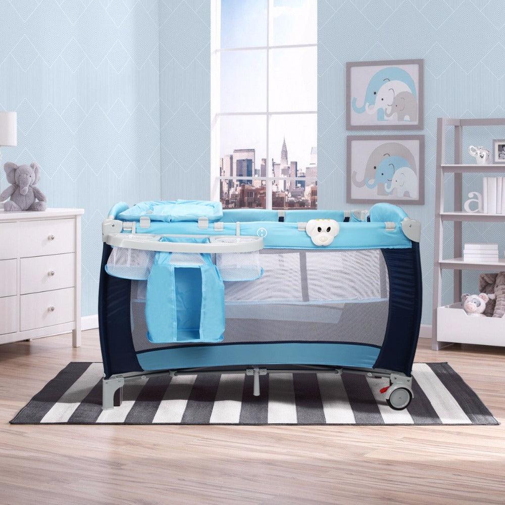 Baby Trend Trend-E Nursery Center Playard - Folding Baby Crib Multifunctional Bed with Mosquito Net and Bag (X5)(1U01)