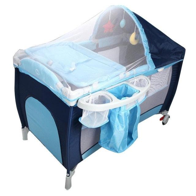 Baby Trend Trend-E Nursery Center Playard - Folding Baby Crib Multifunctional Bed with Mosquito Net and Bag (X5)(1U01)