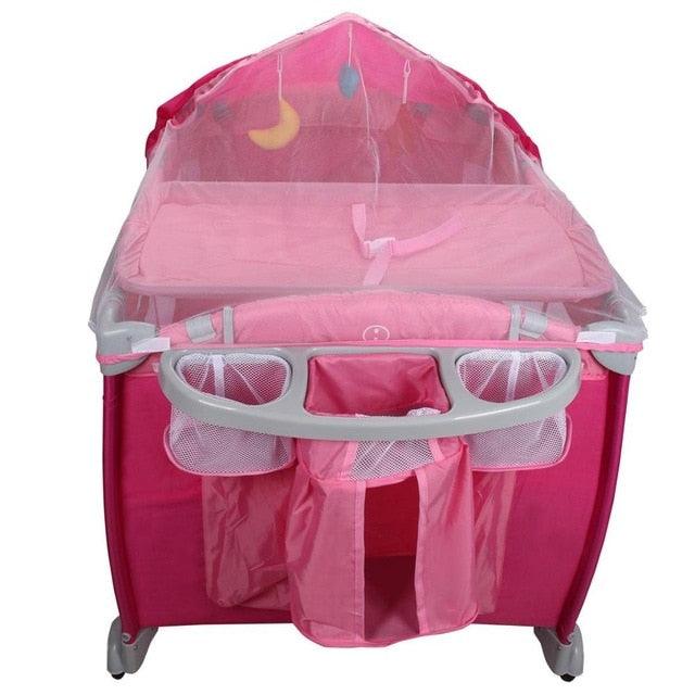 Baby Trend Trend-E Nursery Center Playard - Folding Baby Crib Multifunctional Bed with Mosquito Net and Bag (X5)(1U01)