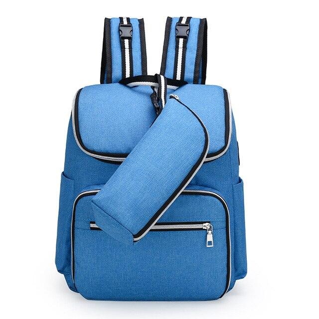 Multi-function fashion USB bag -portable diaper bag backpack - maternity mom stroller bag (X2)