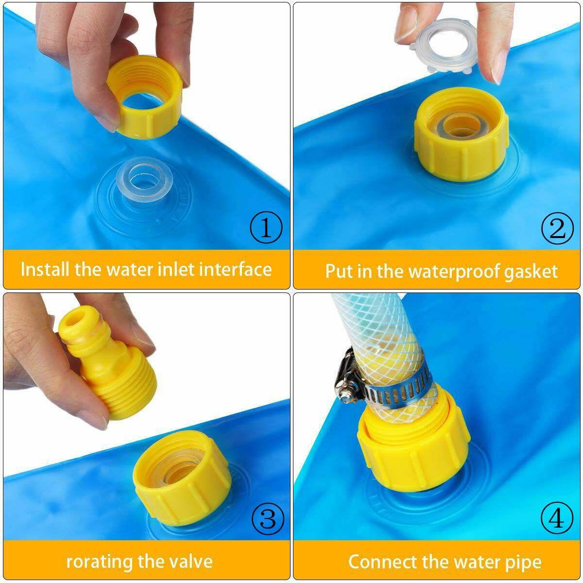 Fun170cm Kids Sprinkler Pad Mat - Children Summer Outdoor Water Splash - Inflatable Sprinkler Cushion Toy (2X3)(F2)