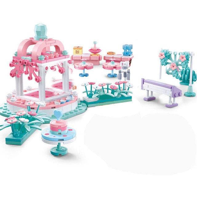City Wedding Party Car Blocks - Girl Friends - Romantic Wedding Dress Model Building Blocks - Bricks Toys (8X2)