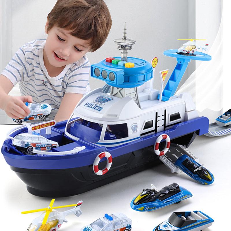 Fabulous Kids Simulation Toys- Track Inertia Boat & Toy Vehicles - Music Story Light Toy - Ship Model Toy (1X3)(F2)(3X2)