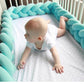 Baby Bed Bumper Sides in the Crib - Handmade - Braid Crib Bumper Braid Knot - Newborn Decor 1M/2M/3M (3X1) (F1)