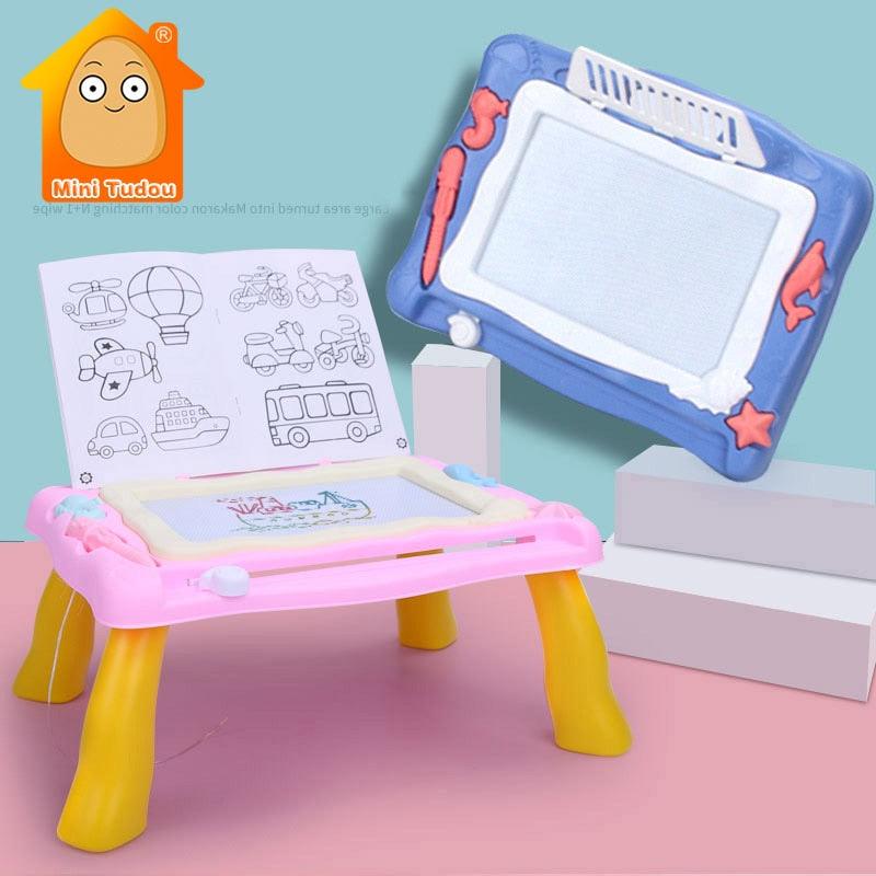 Kids Colorful Magnetic Drawing Board - Plastic Writing Painting Desk Early Educational Toys For Children Gifts (8X1)