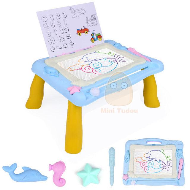 Kids Colorful Magnetic Drawing Board - Plastic Writing Painting Desk Early Educational Toys For Children Gifts (8X1)