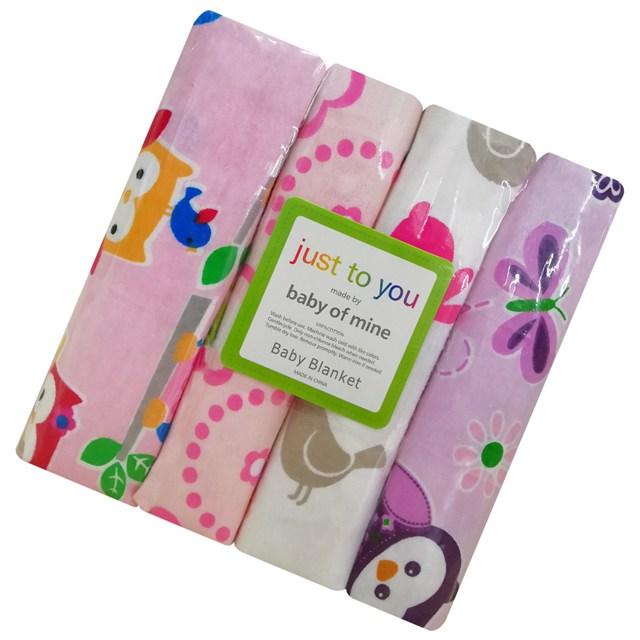 Amazing 4pcs/Lot Cotton Flannel Newborn Baby Blankets - Cotton Throws Baby Blanket - Grasping Carpe 76 x 76 cm (X6)(F1)(D1)